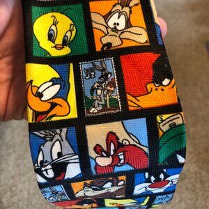 Looney Tunes Necktie 1997 Bugs Bunny Taz Sylvester Multicolor 60"
